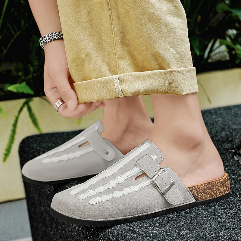 Men Shoes Cork Clogs Arch Support Fashion Mules For Classic Potato Women's Shoes Cozy Cork Footbed Lady Clogs Slippers