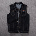 Large size men's denim vest plus size stretch sleeveless top loose waistcoat motorcycle waistcoat jacket 6XL 7XL 8XL men vests