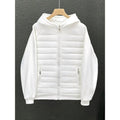 Trendy Hooded Solid Color Cotton Coat Jacket Grey Black White Loose Fit Versatile Casual Unique Couple Style Jacket For Men