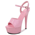New Pole Dance Shoes Stripper High Heels Women's Sexy Show Shoes Sandals Party Club 15 CM Platform High-heeled Wedding Footwear