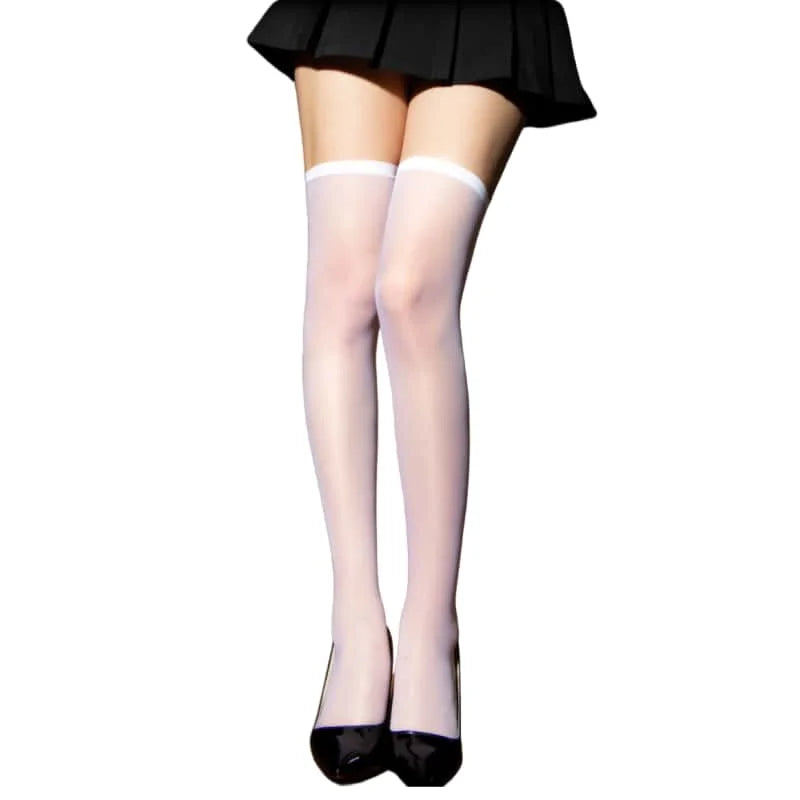 FREEAUCE Plus Size Hollow Mesh Fishnet Sexy Over Knee Thigh High Socks Black Lace Top Stay Up Anti-slip Stockings for Women XXXL