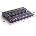 GAX-EFX16 Professional Audio mixer Console 16 channels with MP3 Player +48V Phantom Power USB BT Reverb for stage