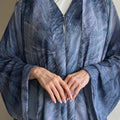 Horetong Muslim Abaya Robe Women Marble Print Chiffon V | SAMAG