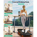 Compact 3.5HP Treadmill with 10% Incline, Handle, and App | SAMAG