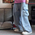 Baggy Jeans Trousers Male Denim Pants Black Wide Leg | SAMAG