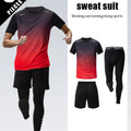 5/3/2/1 Piece Men's Four Seasons Multi-match Combination Sports Suit Gradual Zipper Jacket Running Fitness Short-sleeved Shorts
