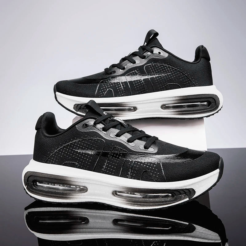 Men's Athletic Shoes, Comfortable Air-Cushioned Running Shoes, Non-Slip Walking Sneakers, Wide-Toe Training Shoes