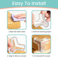 Clear Silicone Corner Guards, Transparent Edge Protectors for Furniture - Invisible Baby Safety Bumpers