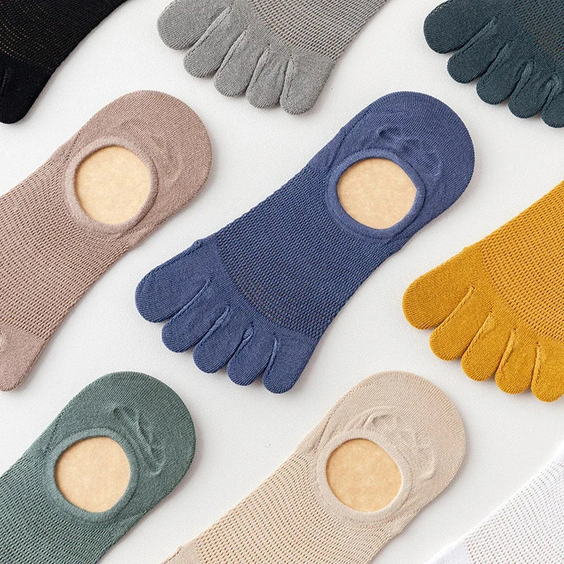 3 Pairs/lot Men's Socks Breathable Sweat Novelty Toe | SAMAG