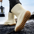 Men's Short Rain Boots Anti-Slip Work Boots Fishing Car Wash Labor Protection Water Shoes Lightweight Durable Rubber Material