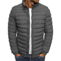 Winter Puffer Jacket Men's Stand Collar Warm Parka Coat Street Fashion Casual Lightweight Overcoat Men's Clothes Male Streetwear