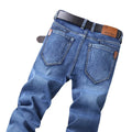 Summer Thin Men's Elastic Cotton Jeans Fashion Blue | SAMAG