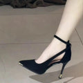 Fashionable French Style Pointed Toe High Heels Spring Autumn New Arrival Women's Wear outside Casual Low Cut Slip-On Shoes