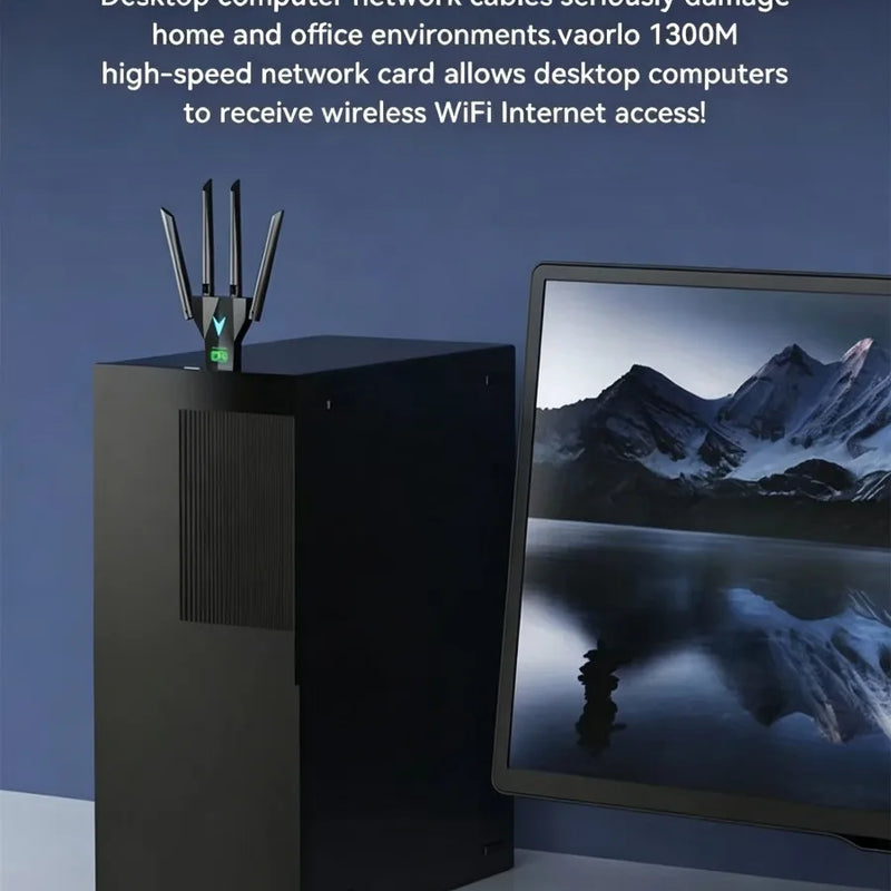 1300Mbps WIFI 6+Bluetooth 5.4 Adapter USB2.0 Dual Band 2.4G/5Ghz 802.11AX wifi+Bluetooth+USB 4 Antenna - Visuel 6 | SAMAG