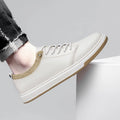 Men's Genuine Leather Business Shoes Handmade High Quality Casual Leather Oxford Business Work Shoes Coffee Lace-up Comfy Shoes