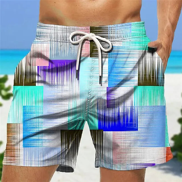 Men's Shorts Swim Trunks Drawstring Stripe Graphic | SAMAG