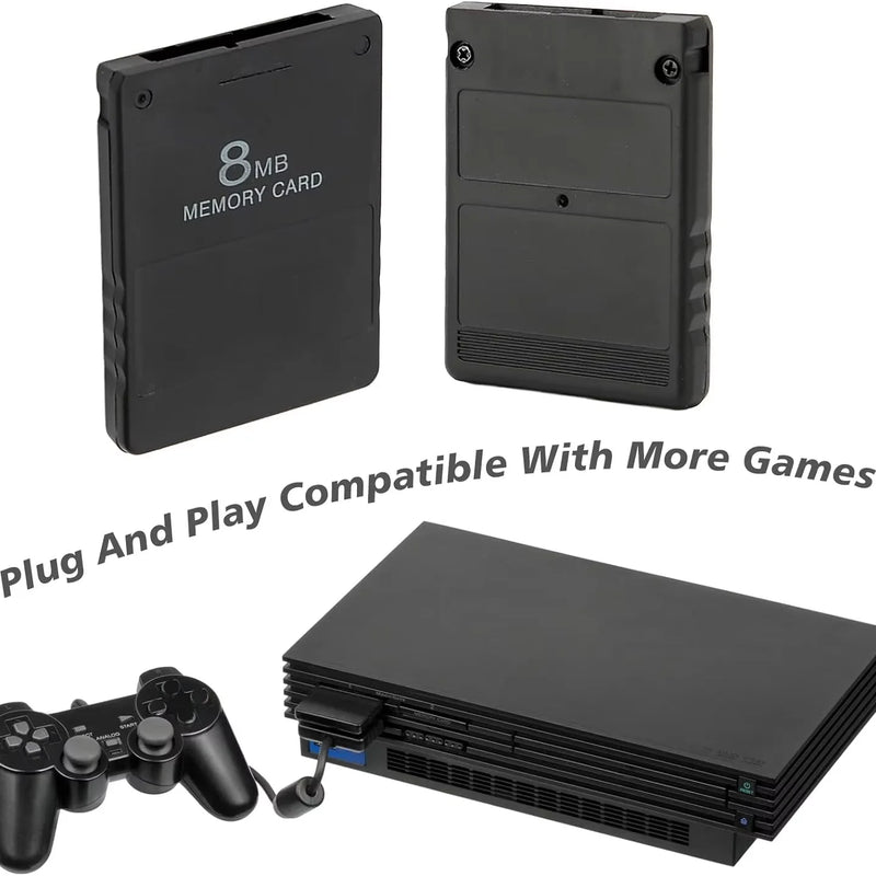 High Speed Game Memory Card for PS2 Accessories,Portable Memory Cards,Replacement for Saving Games and Information(8MB&128MB)