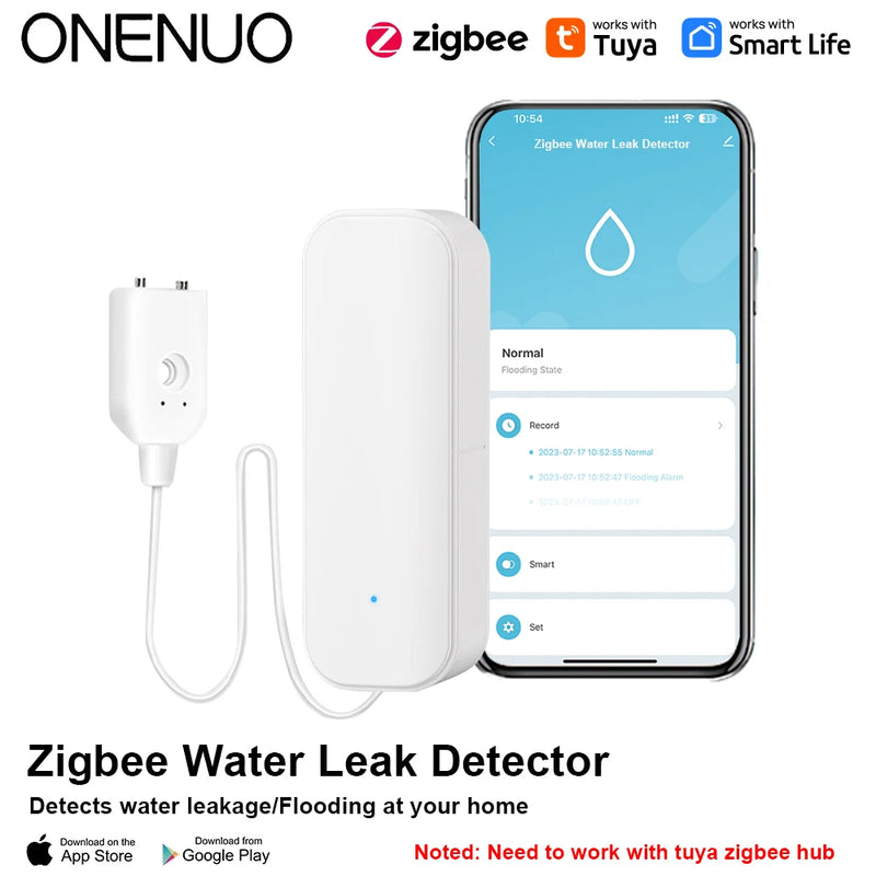 Tuya WiFi/Zigbee Water Level Sensor Leakage Alarm Flood Leak Detector Smart Life APP Water Alert Overflow Alarm Home