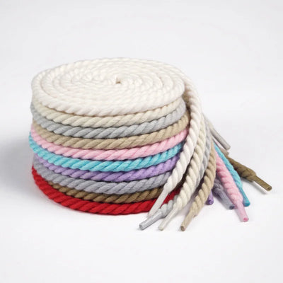 1Pair Round Twisted Rope Laces Kid Adult Sneaker 6MM | SAMAG