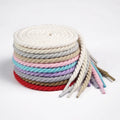 1Pair Round Twisted Rope Laces Kid Adult Sneaker 6MM Width Cotton Shoelace Rubber Bands for Casual Shoe 120/140/160CM Accessorie