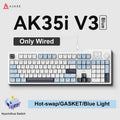 Ajazz AK35I V3/V4 MAX Tri-mode Wired Bluetooth Wireless Gaming Keyboard Gasket Full Key Hot Swap 104 Keys Customized Keyboard