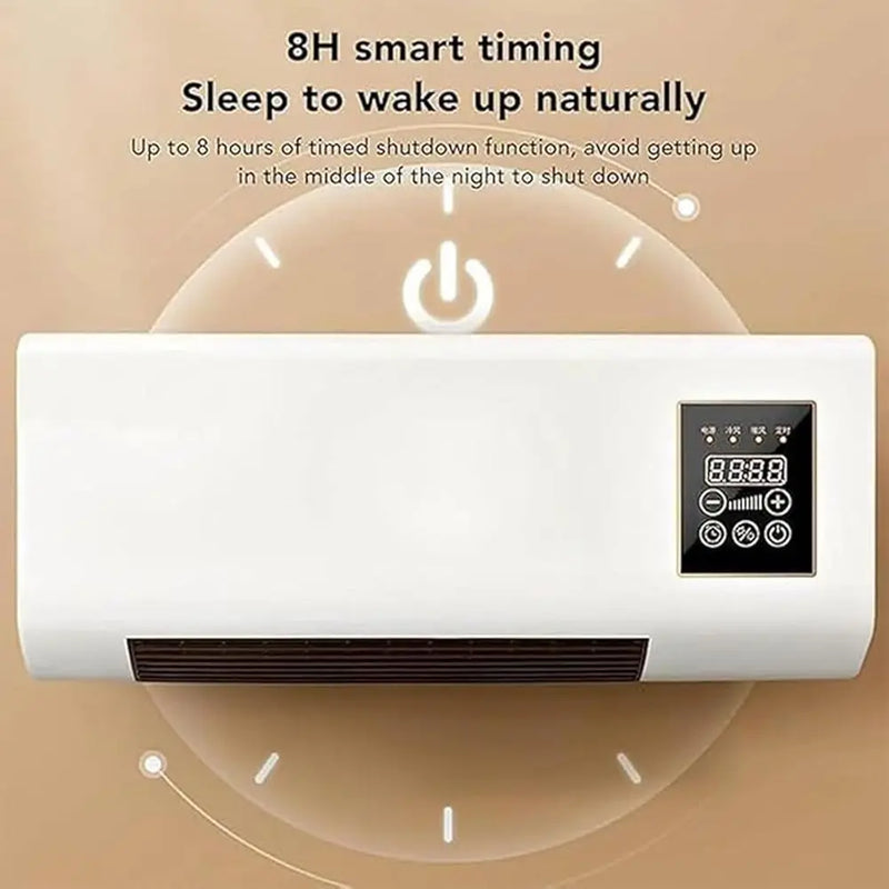 Portable Wall-Mounted Air Conditioner: 2000W, No Windows Required, Natural Wind/Heating, Remote Control & Timer