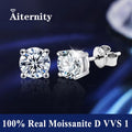Promotion Moissanite Earrings for Women Pass Diamond Test Pen 100%  With Certificate Ear Studs 925 Sterling Silver Fine Jewelry