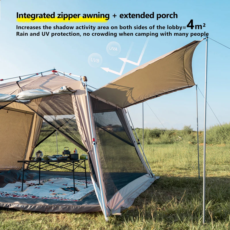 4 Season Hot Tent with Stove Jack Family Camping Large - View 4 | SAMAG