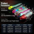 Kingdom Topwater Fishing Lure Z-Dog 3D Hologram 4.5g 7.5g | SAMAG