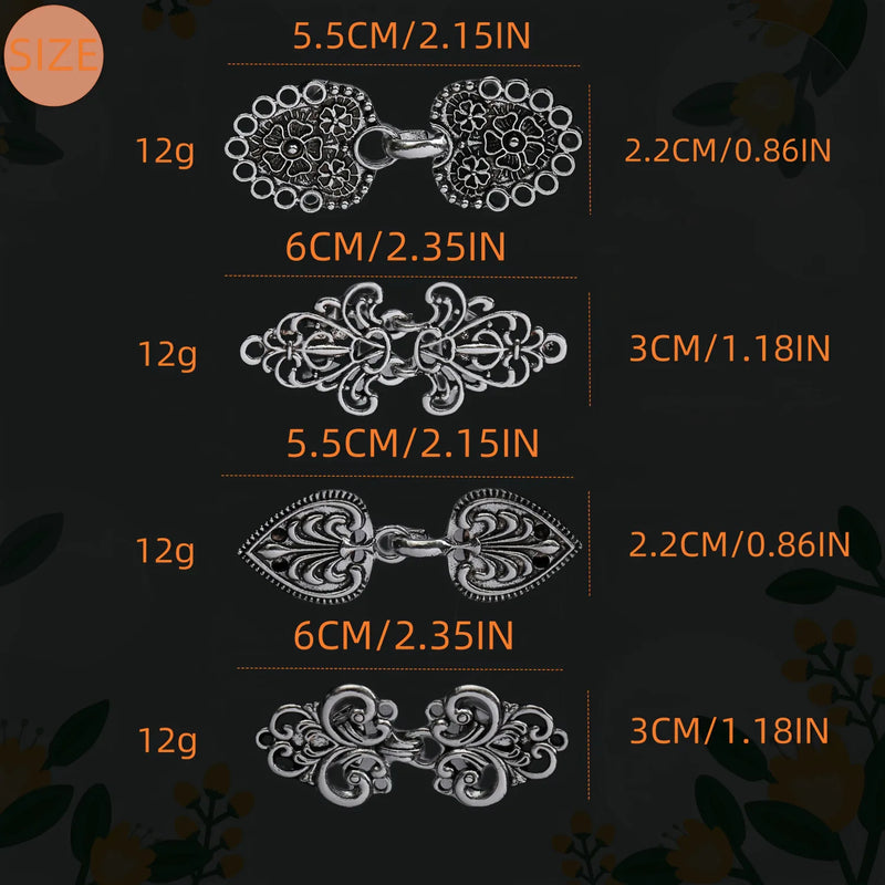 1 Pair Vintage Sweater Swirl Clip Cape Cloak Clips for Dress Retro Cardigan Clip Shawl Clasp Shirt Button Clip for Girl Women