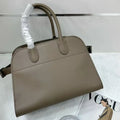 Women Genuine Leather Boston Bag Large Capacity Tote Handbag Soft Cowhide Vintage Shoulder Crossbody Fashion Top Handle Purse 32