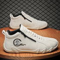 Men's Trendy Casual Side Zipper Short Boots Fashionable Flat Bottom Shoes Versatile for Outdoor Sports