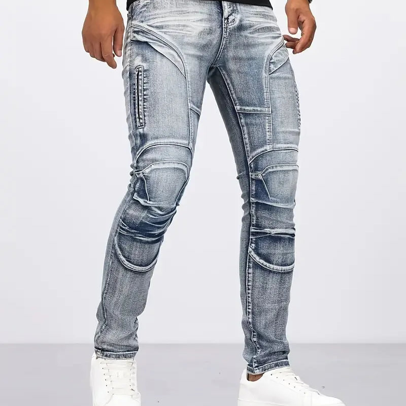 Jeans Men's Small Straight Leg Denim Design Pants | SAMAG