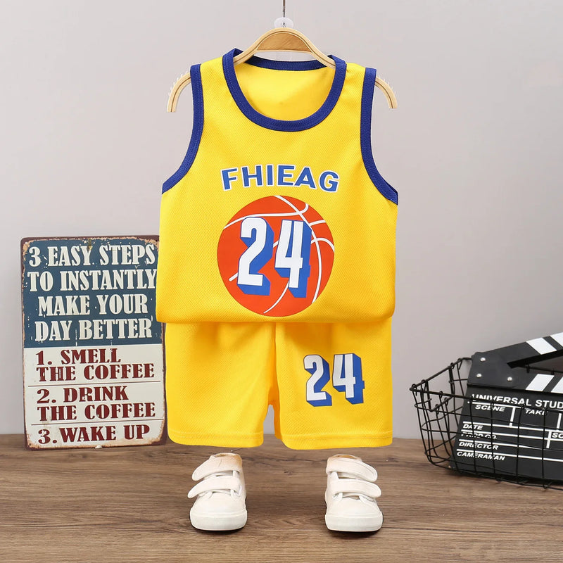 Children Sets Summer Sleeveless Basketball T - shirts - View 9 | SAMAG
