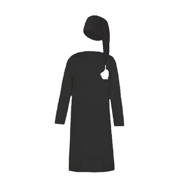 2026 Autumn Men's Nightgown Male Long Robe Solid Thin Loose Plus Size Long Sleeve One-Piece Pajamas for Men Bathrobe Homewear