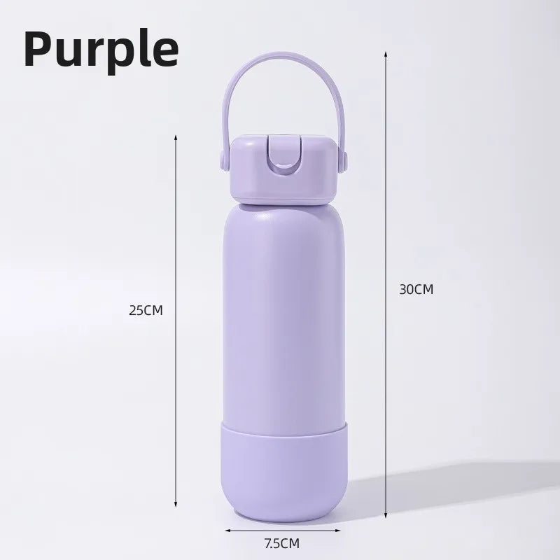 18oz24oz32oz Thermos Bottle With Straw Stainless Steel Car Thermal Cup Sports Water Bottles Keeps Cold and Heat Thermal Mug