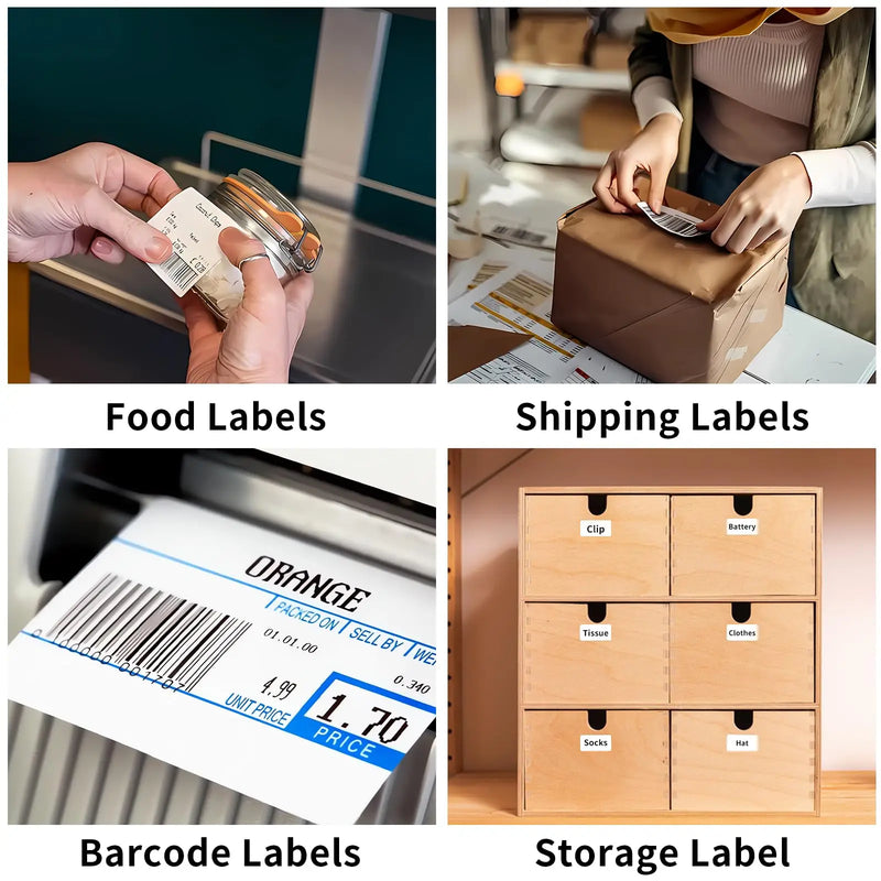 700pcs/Roll 40*20/40*30/50*30mm Print Supplies Thermal Label Sticker Paper Waterproof Supermarket Price Blank Label Direct Print