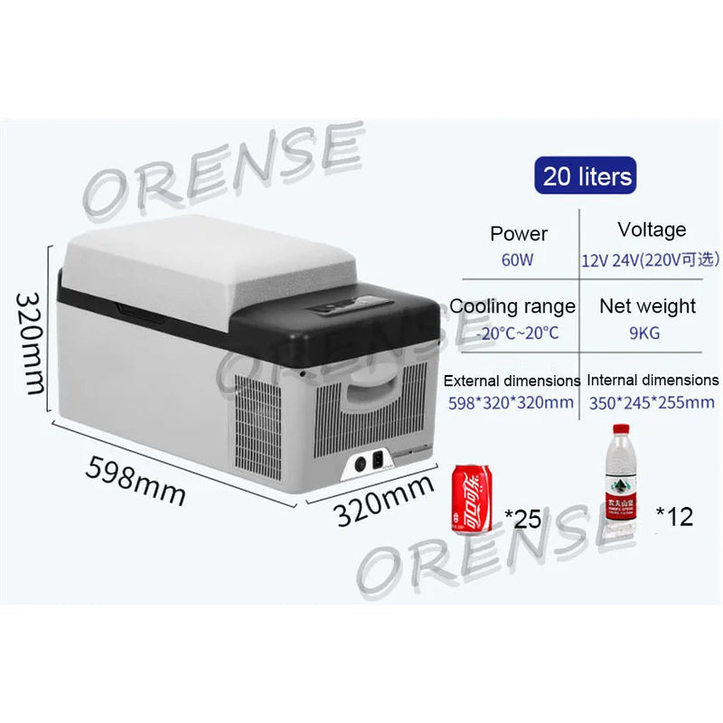 12/24V Portable Compressor Refrigerator 15L 20L Cooler For Caravan Camping Travel or Cosmetic Freezer Car Mini Fridge AC110-240V