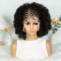 KIMA New Box Braided Wig Synthetic Full Lace Wigs Short Lengths for Black Women Men Braided Wig With Baby Hair Box Braiding Wigs