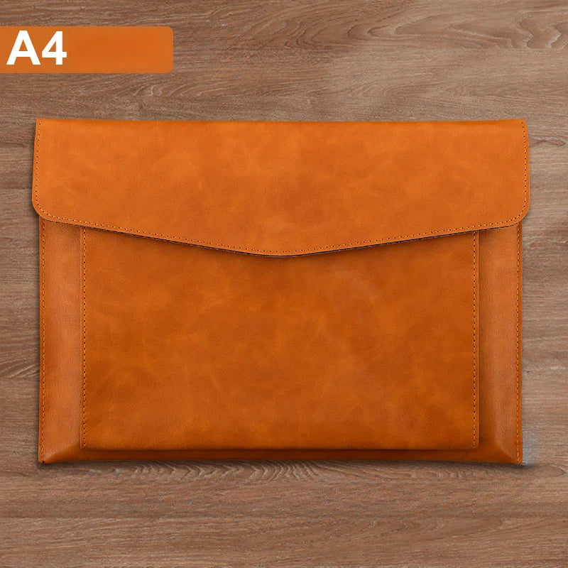 Large Capacity A4 File Folder Organizer with Double-Layer Laptop Protective Sleeve Storage Bag