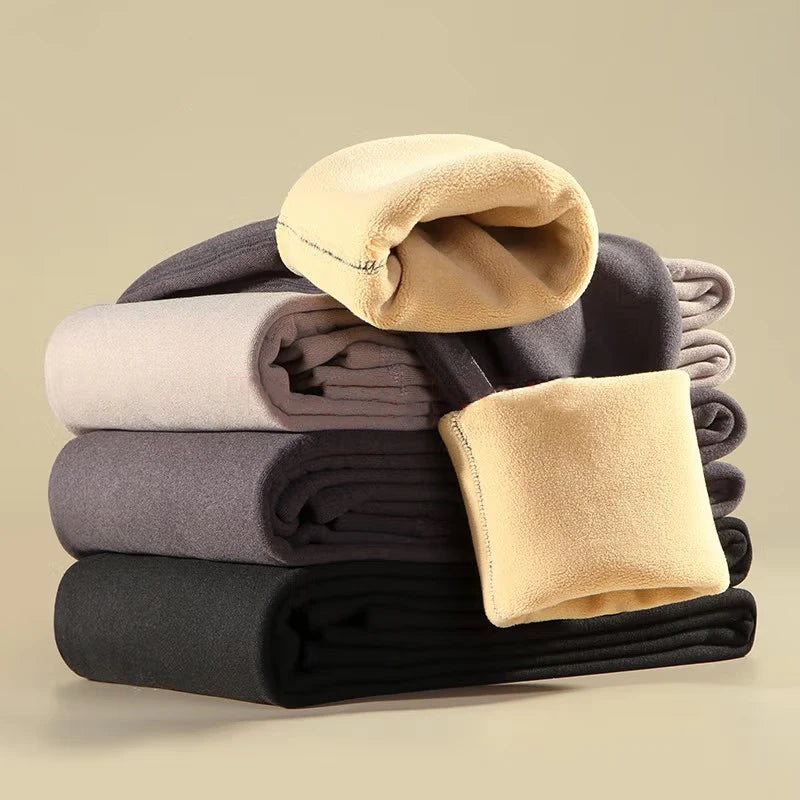 Winter Men Thermal Underwear Bottoms Plus Size Male Leggings Thermos Pants Warm Wool Thick Long Johns Men's Elastic Tights Pants