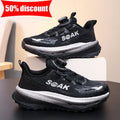 Childrens Sneakers Rotating Buckle New Anti Slip Comfort Mesh Student Boys Outdoor Ultra Light Soft Sole Training Running Shoes