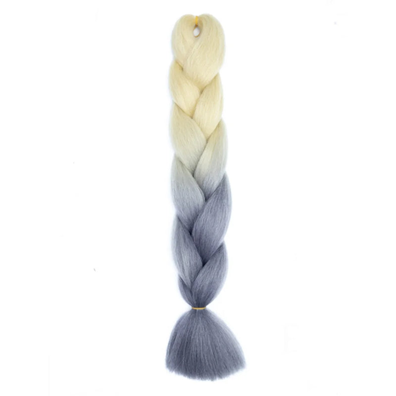 24 Inches DIY Jumbo Braiding Hair Synthetic Hair Extensions Afro Ombre Crochet Braid Hair Wholesale For Women