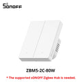SONOFF ZBM5 80/86 Type Zigbee Smart Wall Switch Supports No Neutral and Neutral Wire Detach Relay Mode Works with Home Assistant