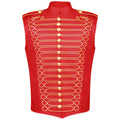 Men's Gold Embroidery Jacket Medieval Retro Blazers Gothic Steampunk Vintage Coat  Vest Hussar Military Drummer Parade Uniform