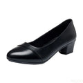 Spring and Summer Soft Soled Comfortable Anti Slip Fashionable Women's High Heels New Mid Heel Mom Work Women's Shoes 2025