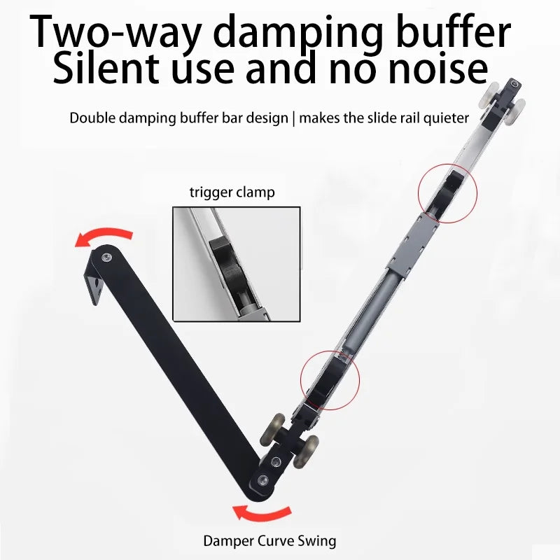 Hidden Push Invisible Sliding Door Track Heavy Duty Space - View 5 | SAMAG
