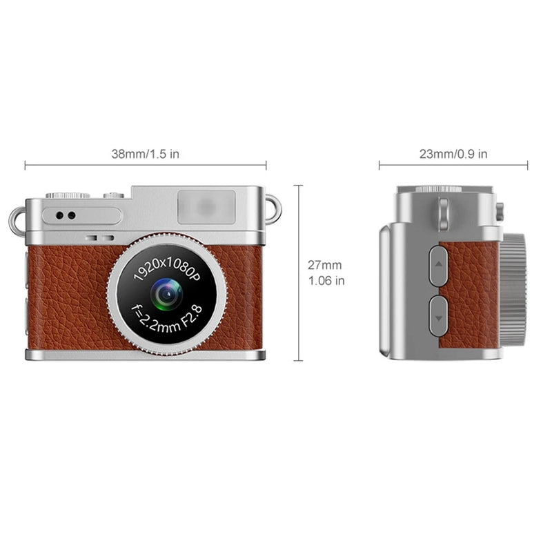 1080P HD Mini Camera 0.96-inch Screen Retro Digital Camera CCD Dynamic Video DV Camcorder Suitable for Travel, Sports etc.