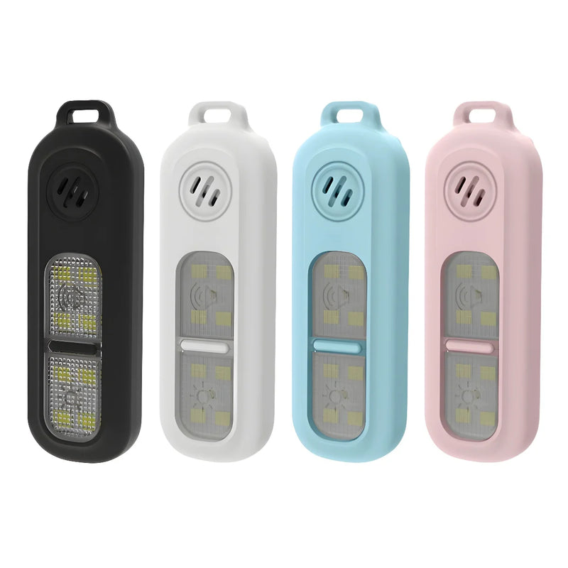Four-Color Flashing Light Personal Alarm Rechargeable 130DB Loud Siren Self Defense Glowing Lamp Waterproof Strobe Light