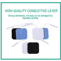 10Pcs 2mm Plug Non-woven Fabric Reusable Self Adhesive Electrode Pads Conductive Gel Pad Body Digital  Massager